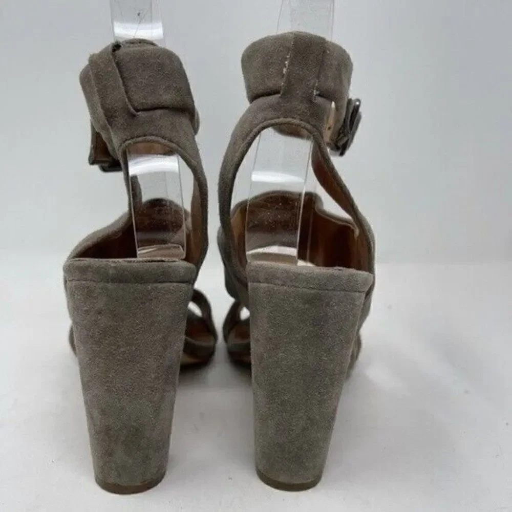 Madewell The Octavia Sandal brown suede heels US6 BoxE